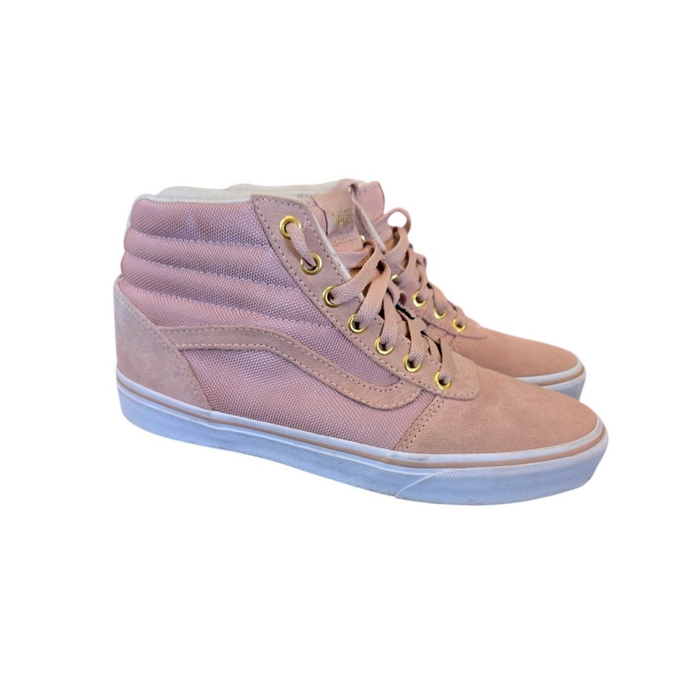 Vans Ward Hi Dusty Rose Pink Suede Canvas High Top Sneakers Sz 9 Skater Coquette